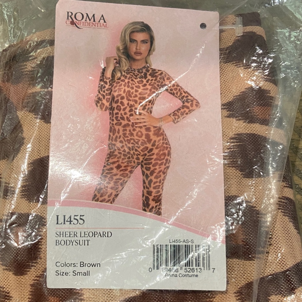 Roma Leopard Print Bodysuit in Brown
